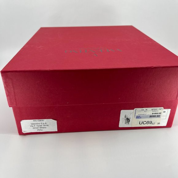 VALENTINO 39 US 9  Lace Crystal Nude Black Booties Stiletto Box and Dust Cover - Picture 15 of 16